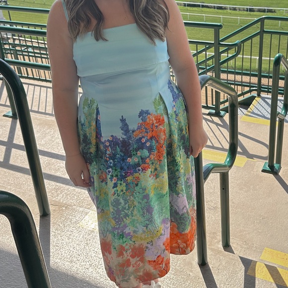 By Anthropologie Sleeveless Foldover Knee Length Dress - Picture 2 of 2